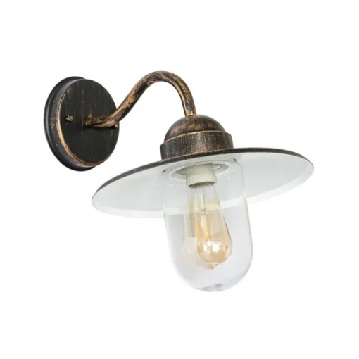 QAZQA Landelijke buiten wandlamp antiek goud IP44 - Kansas