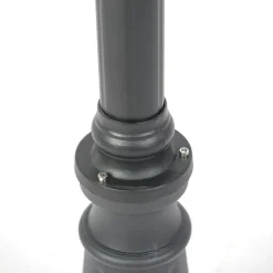 QAZQA Landelijke buitenlamp zwart 3-lichts IP44 - Guardado