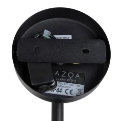 QAZQA Landelijke buitenwandlamp zwart met glas - Elza