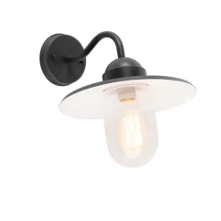 QAZQA Landelijke buitenwandlamp donkergrijs IP44 - Kansas