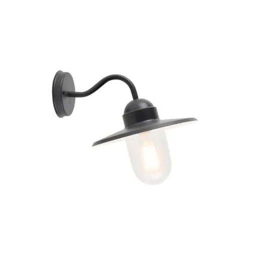 QAZQA Landelijke buitenwandlamp donkergrijs IP44 - Kansas