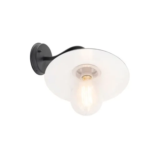QAZQA Landelijke buitenwandlamp donkergrijs IP44 - Kansas