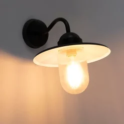 QAZQA Landelijke buitenwandlamp donkergrijs IP44 - Kansas