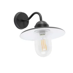 QAZQA Landelijke buitenwandlamp donkergrijs IP44 - Kansas