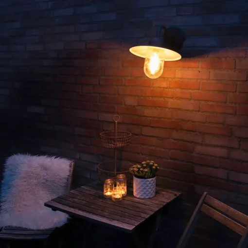 QAZQA Landelijke buitenwandlamp donkergrijs IP44 - Kansas
