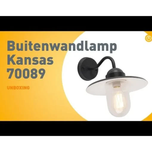 QAZQA Landelijke buitenwandlamp donkergrijs IP44 - Kansas