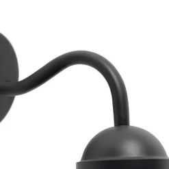 QAZQA Landelijke buitenwandlamp donkergrijs IP44 - Kansas