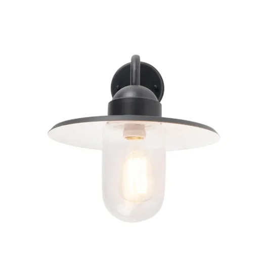QAZQA Landelijke buitenwandlamp donkergrijs IP44 - Kansas