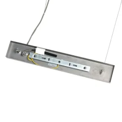 QAZQA Landelijke hanglamp zwart met hout 8-lichts - Jelle