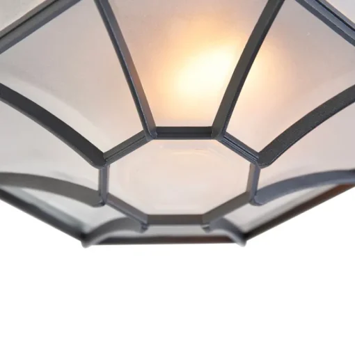 QAZQA Landelijke plafondlamp donkergrijs 26,5 IP44 - Bri
