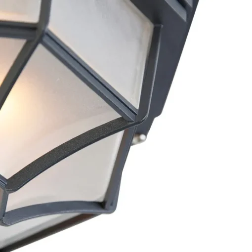 QAZQA Landelijke plafondlamp donkergrijs 26,5 IP44 - Bri