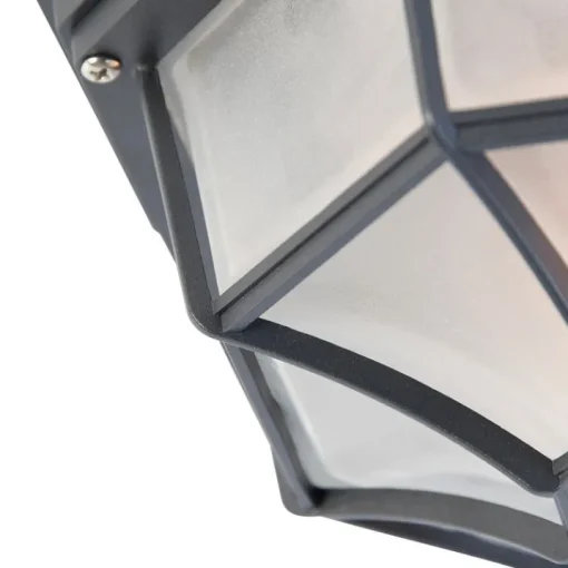 QAZQA Landelijke plafondlamp donkergrijs 26,5 IP44 - Bri