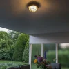 QAZQA Landelijke plafondlamp donkergrijs 21,3 cm IP44 - Bri