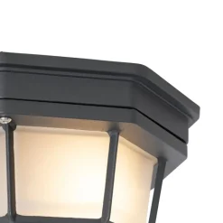 QAZQA Landelijke plafondlamp donkergrijs 21,3 cm IP44 - Bri