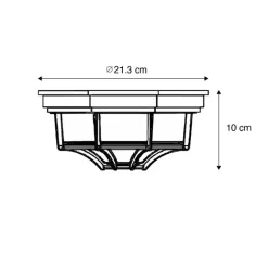 QAZQA Landelijke plafondlamp donkergrijs 21,3 cm IP44 - Bri