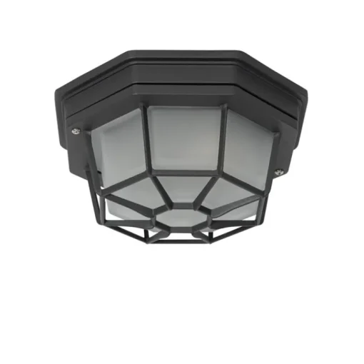 QAZQA Landelijke plafondlamp donkergrijs 21,3 cm IP44 - Bri