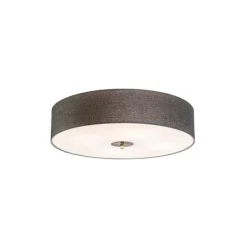 QAZQA Landelijke plafondlamp grijs 50 cm - Drum Jute