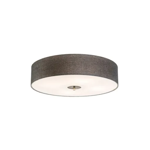 QAZQA Landelijke plafondlamp grijs 50 cm - Drum Jute