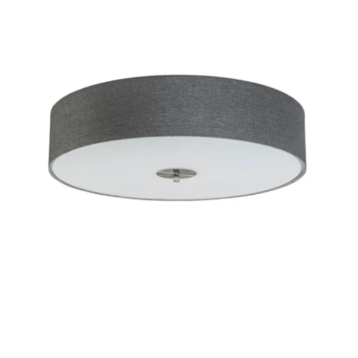 QAZQA Landelijke plafondlamp grijs 50 cm - Drum Jute