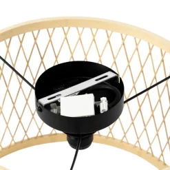 QAZQA Landelijke plafondlamp rotan 40 cm IP44 - Calamus