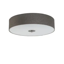 QAZQA Landelijke plafondlamp taupe 50 cm - Drum Jute