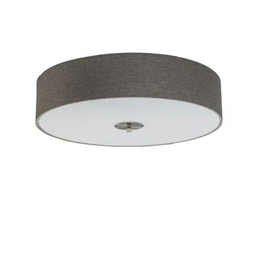 QAZQA Landelijke plafondlamp taupe 50 cm - Drum Jute