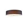 QAZQA Landelijke plafondlamp zwart 50 cm - Drum