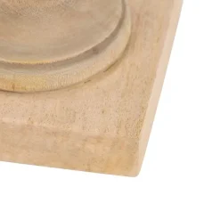 QAZQA Landelijke tafellamp zonder kap naturel hout - Catnip