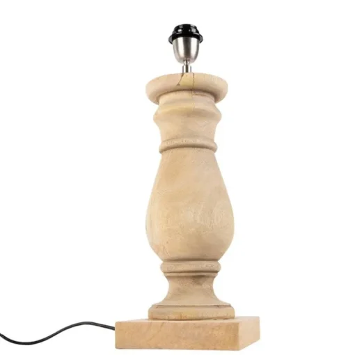 QAZQA Landelijke tafellamp zonder kap naturel hout - Catnip