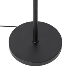 QAZQA Landelijke vloerlamp zwart met rotan 35 cm - Kata