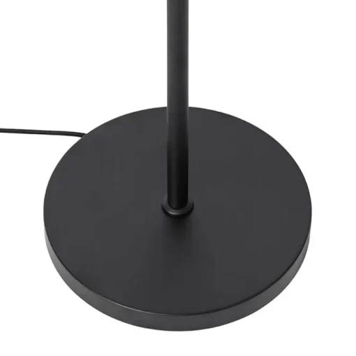 QAZQA Landelijke vloerlamp zwart met rotan 35 cm - Kata