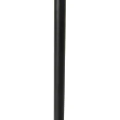 QAZQA Landelijke vloerlamp zwart met rotan 35 cm - Kata