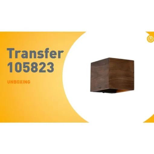 QAZQA Landelijke wandlamp walnoot hout - Transfer