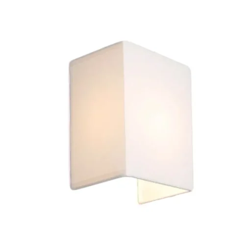 QAZQA Landelijke wandlamp wit met stoffen kap - Vete