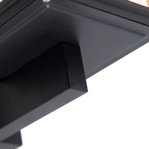 QAZQA Landelijke wandlamp zwart IP44 - Sutton Up