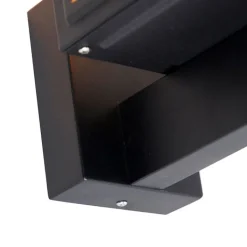QAZQA Landelijke wandlamp zwart IP44 - Sutton Up