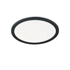 Trio Leuchten LED paneel rond zwart 40 cm incl. LED 3 staps dimbaar - Lope