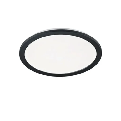 Trio Leuchten LED paneel rond zwart 40 cm incl. LED 3 staps dimbaar - Lope
