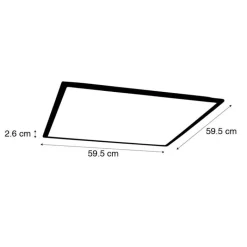 Shada Led paneel voor systeem plafond wit vierkant dimbaar in kelvin - Pawel