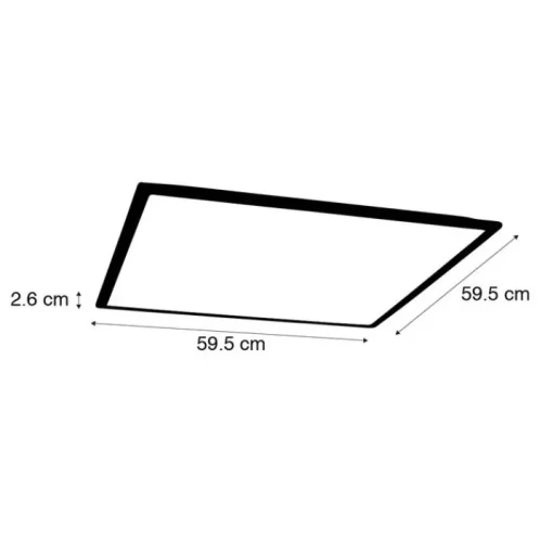 Shada Led paneel voor systeem plafond wit vierkant dimbaar in kelvin - Pawel