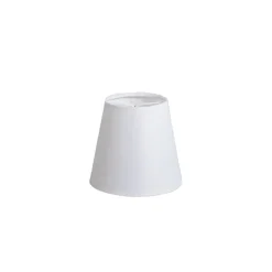 QAZQA Linnen klemkap wit 12 cm rond