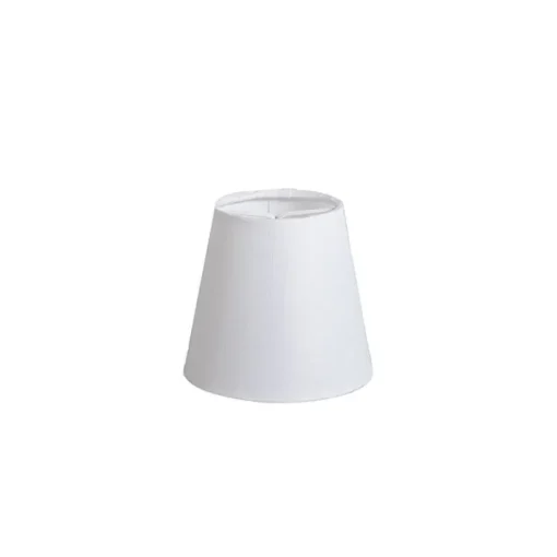 QAZQA Linnen klemkap wit 12 cm rond
