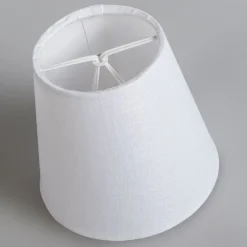 QAZQA Linnen klemkap wit 12 cm rond