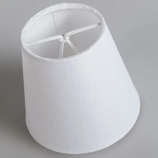 QAZQA Linnen klemkap wit 12 cm rond