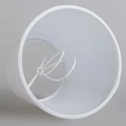 QAZQA Linnen klemkap wit 12 cm rond