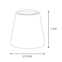 QAZQA Linnen klemkap wit 12 cm rond