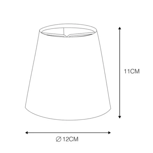 QAZQA Linnen klemkap wit 12 cm rond