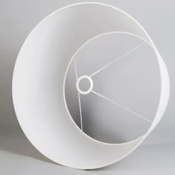 QAZQA Linnen lampenkap creme rond schuin 50/40/26