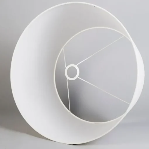 QAZQA Linnen lampenkap creme rond schuin 50/40/26