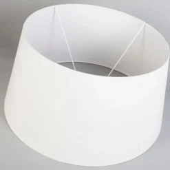 QAZQA Linnen lampenkap creme rond schuin 50/40/26
